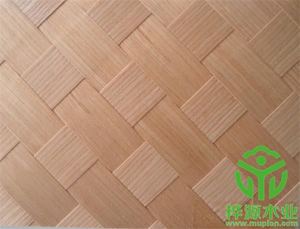 櫻桃編織木皮1mm廠(chǎng)家定做，手工編織板視覺(jué)效果好